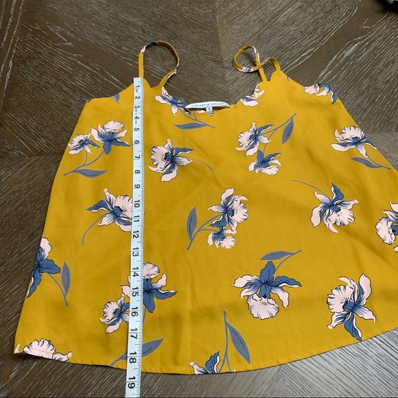 Collective Concept yellow w/blue floral print cami - Picture 9 of 11